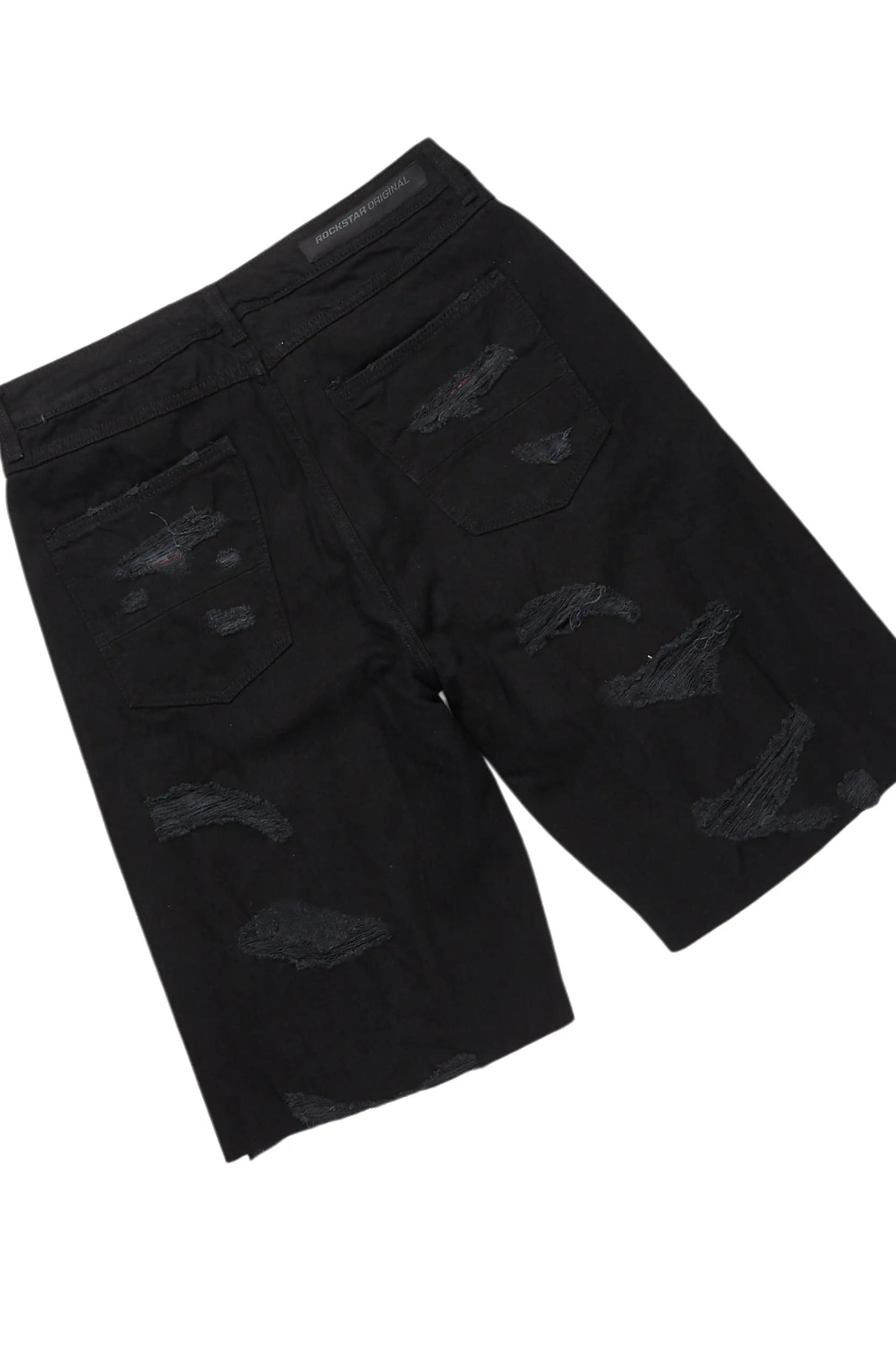Beno Black T-Shirt/Denim Short Set Male Product Image
