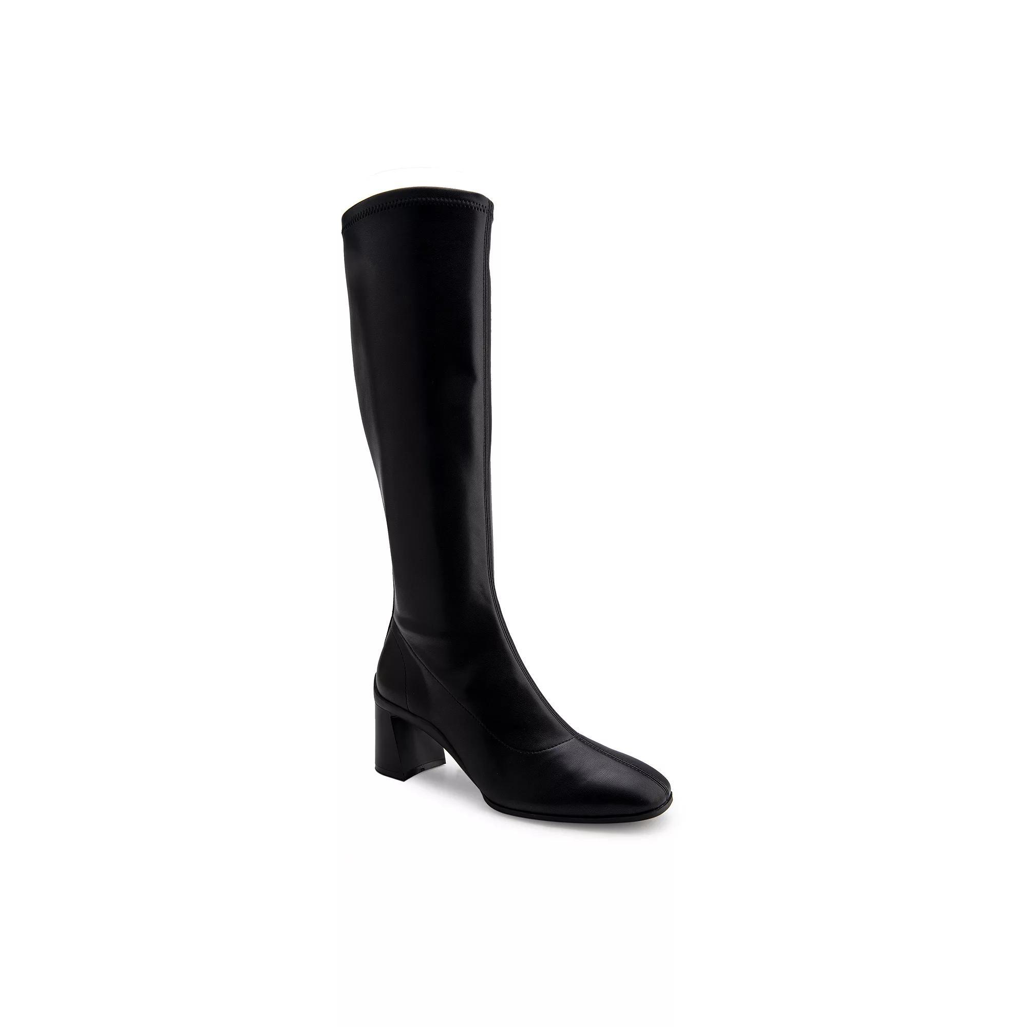 Aerosoles Centola Women's Boots, Size: 10, Black Stretch Faux Lea Product Image