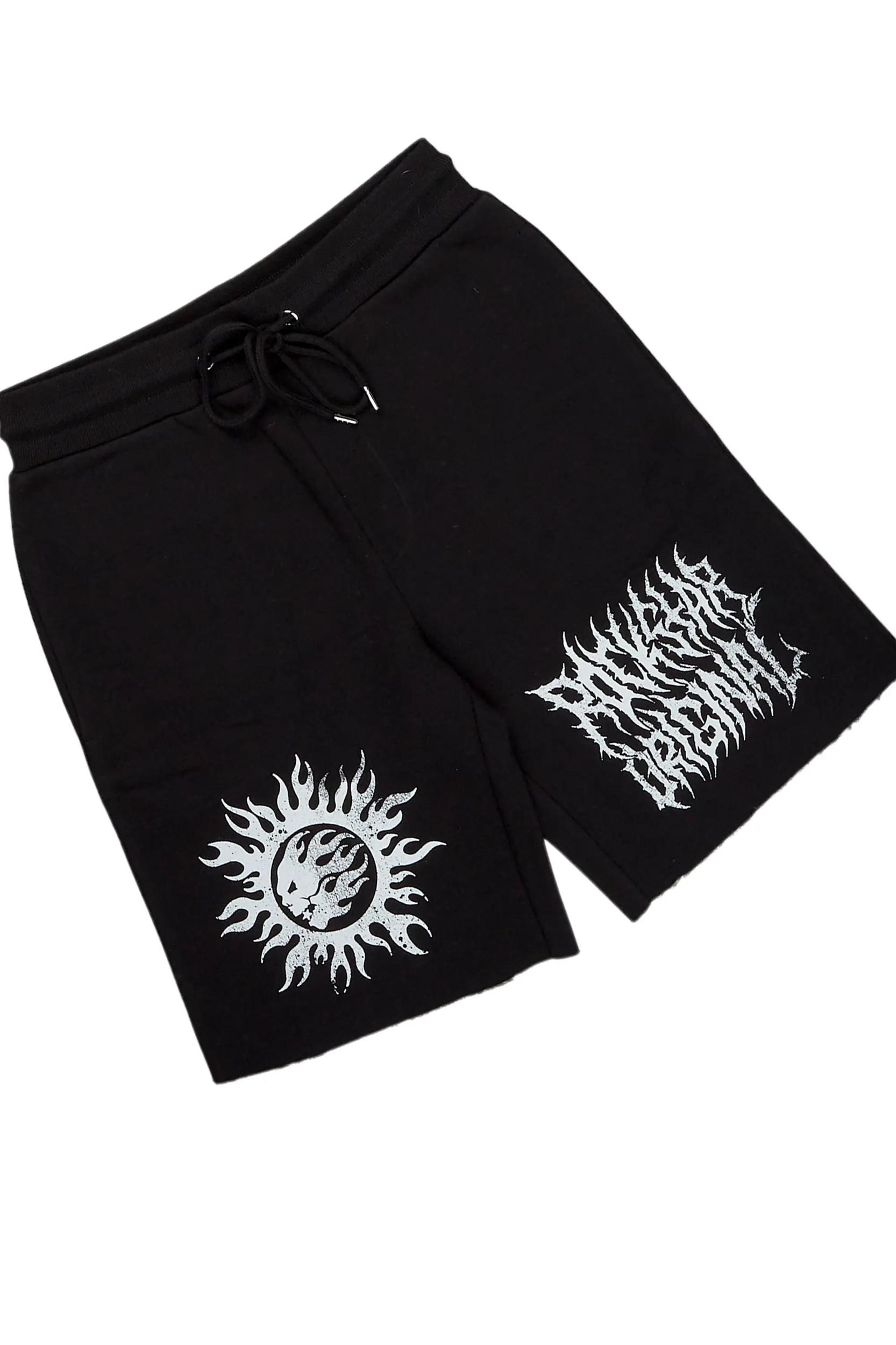 Bolk Black T-Shirt/Short Set Male Product Image
