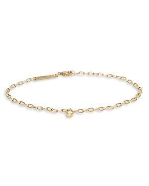 Zoe Chicco 14K Yellow Gold Diamond Dangle Oval Link Bracelet Product Image