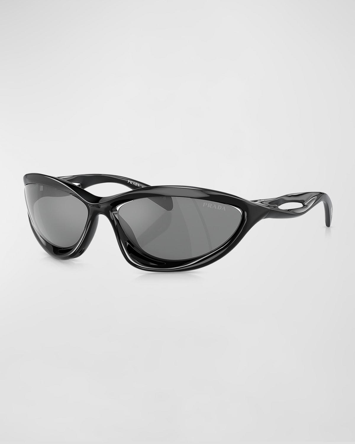Men's Plastic Wrap Sunglasses Product Image