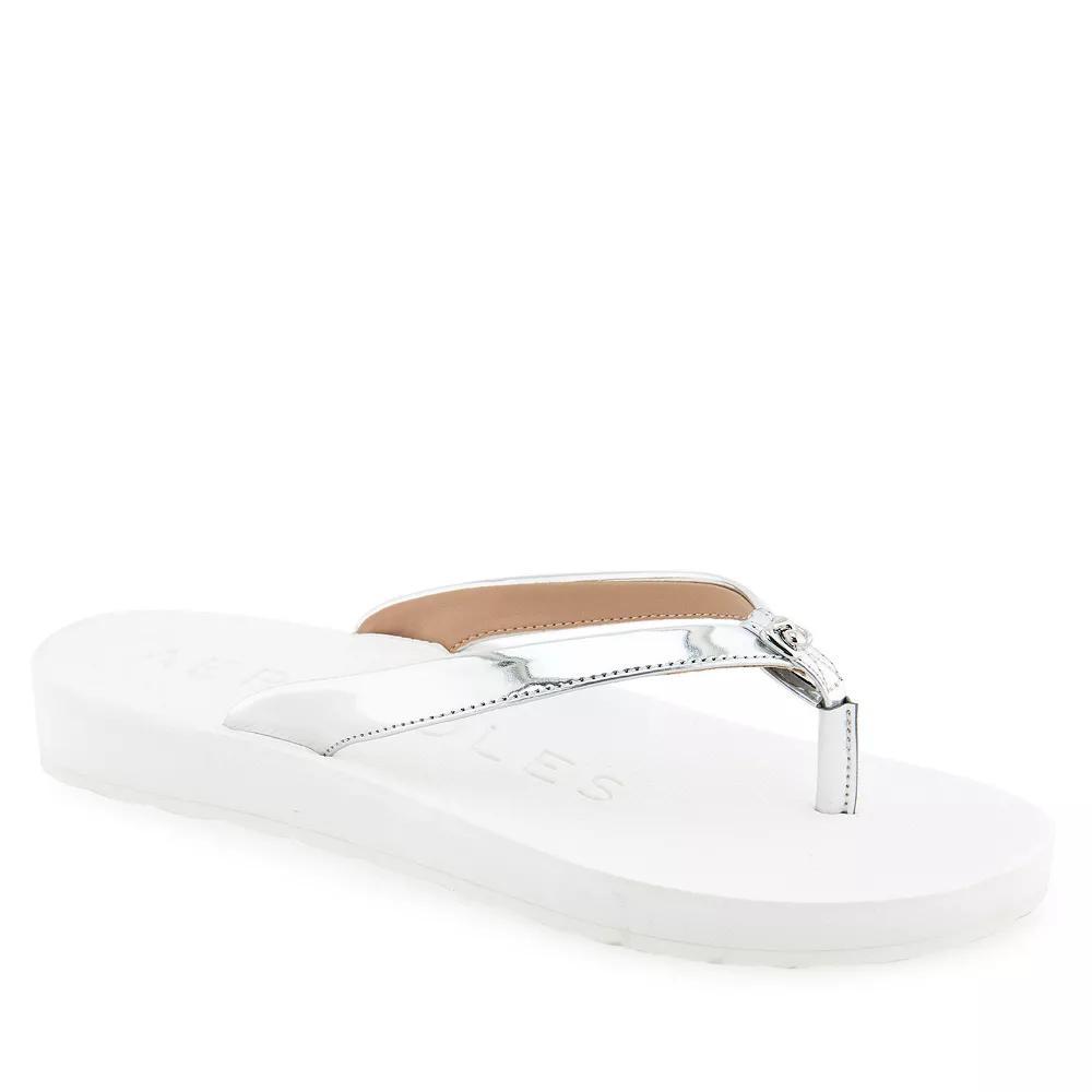 Aerosoles Jace Women's Flip-Flop Sandals, Size: 5.5 Medium, Silver Product Image