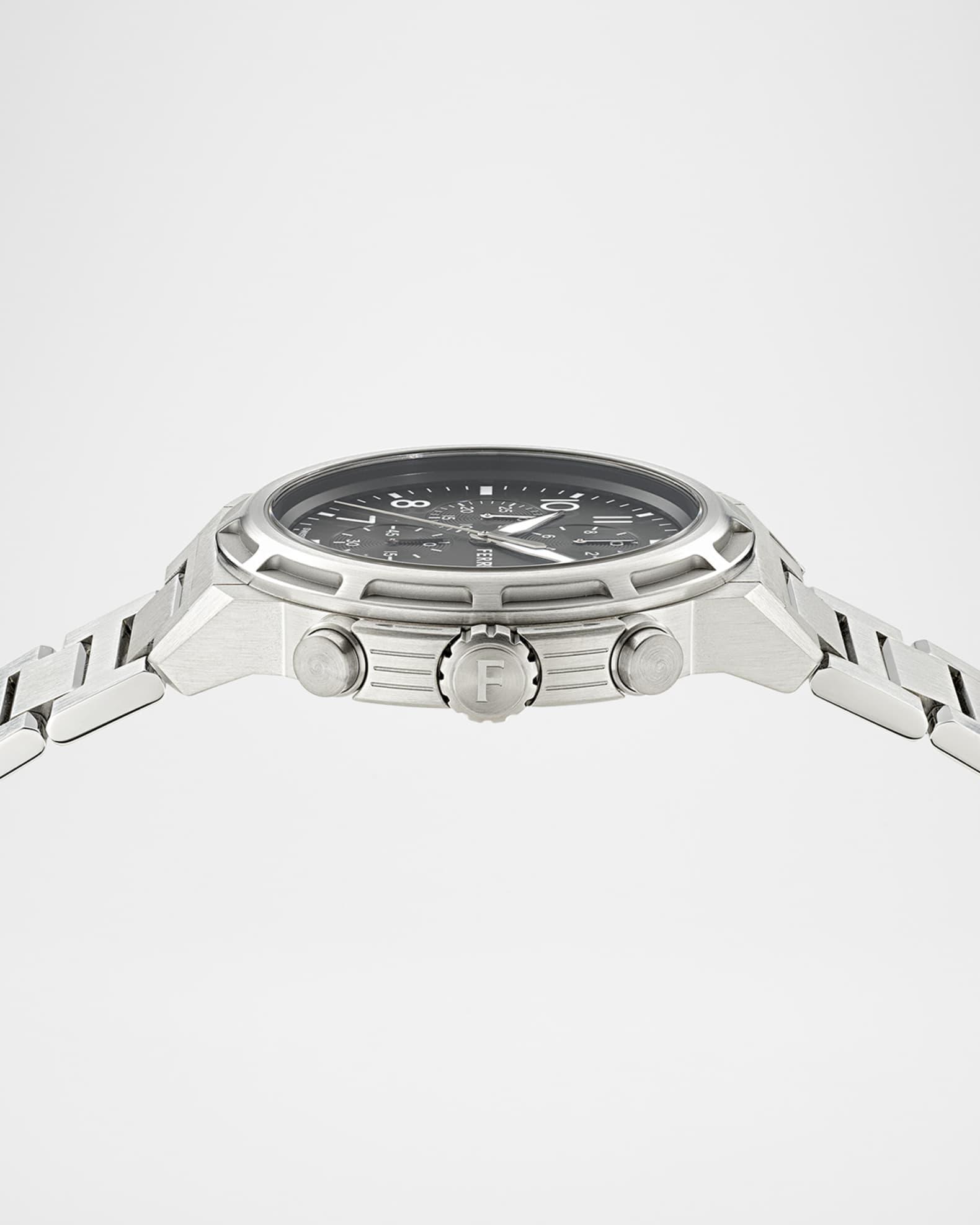 Mens Ferragamo Sport Chrono 44MM Stainless Steel Bracelet Watch Product Image