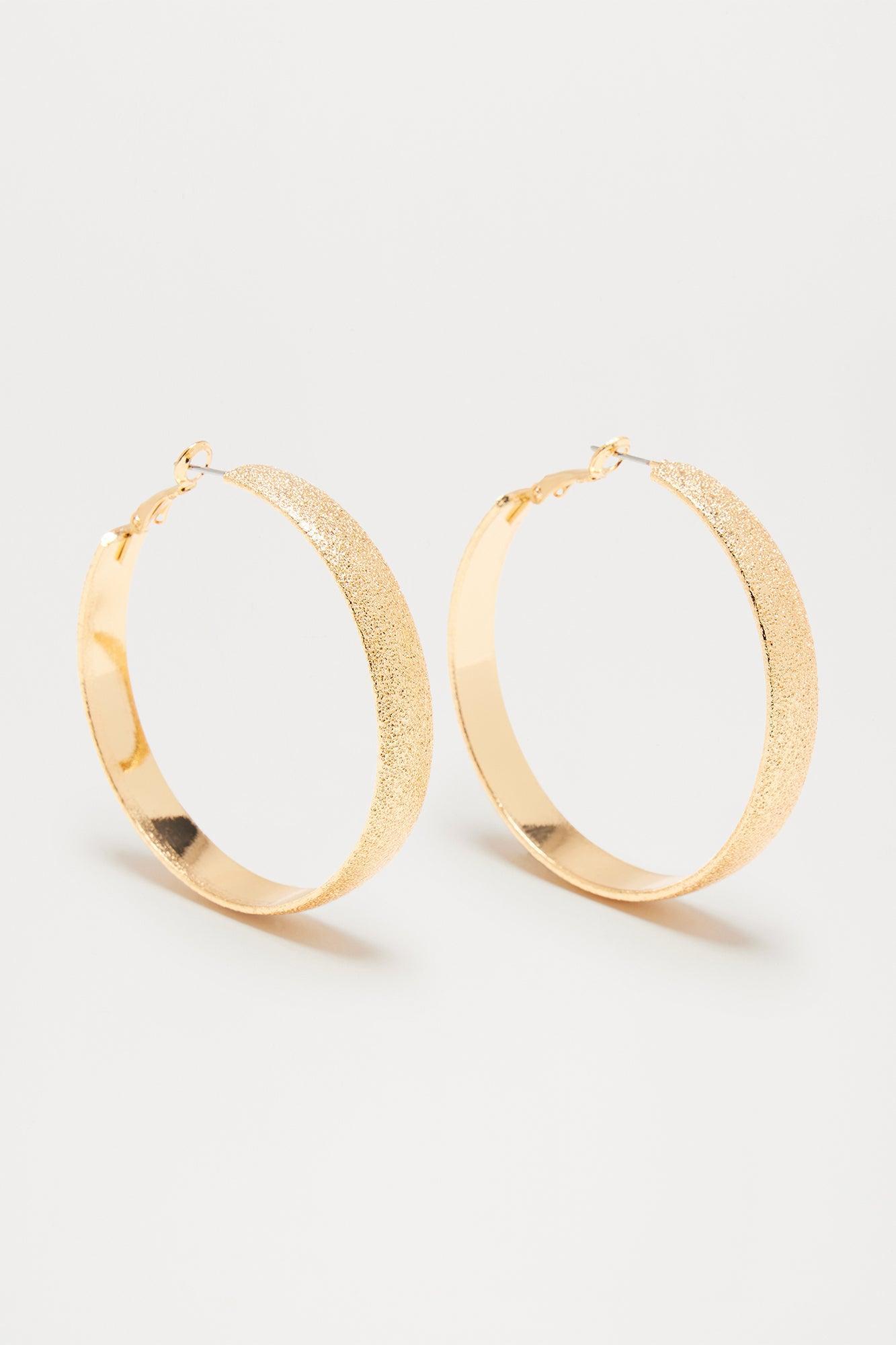 In Your Eyes Hoop Earrings - Gold Product Image