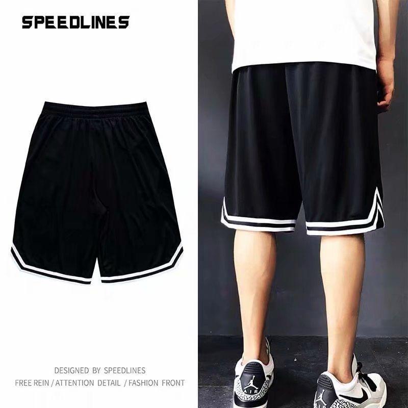 High Waist Contrast Trim Shorts Product Image