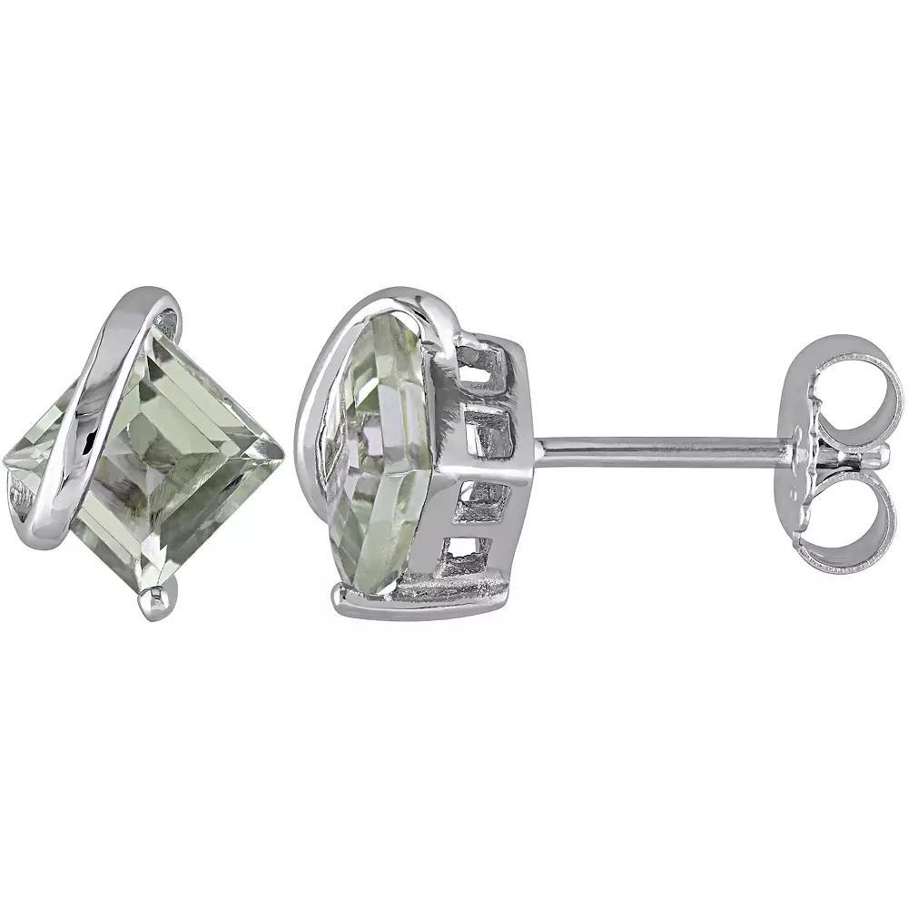 Stella Grace Sterling Silver Green Quartz Stud Earrings, Women's Product Image