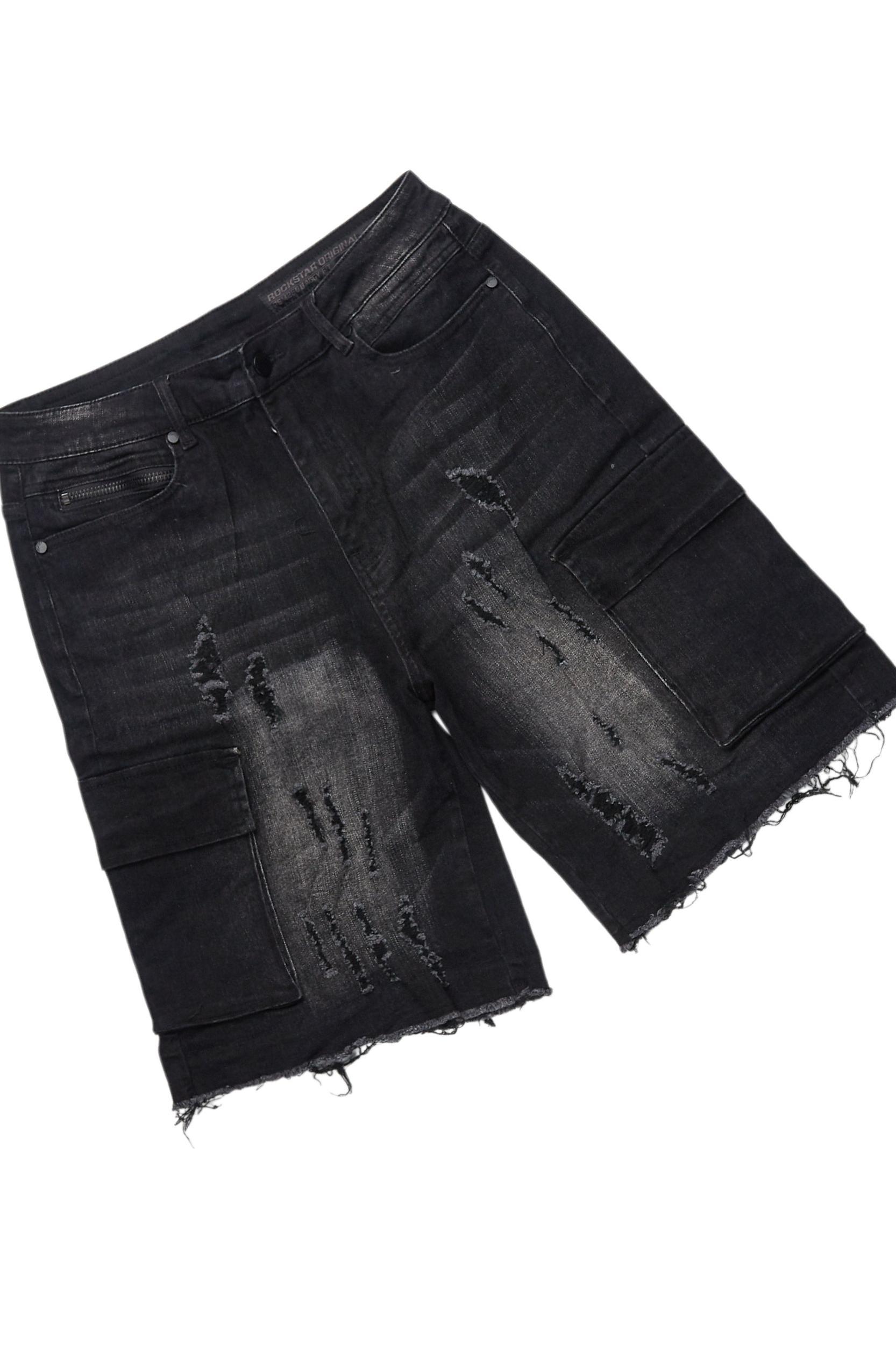 Kalix Black T-Shirt/Denim Short Set Male Product Image