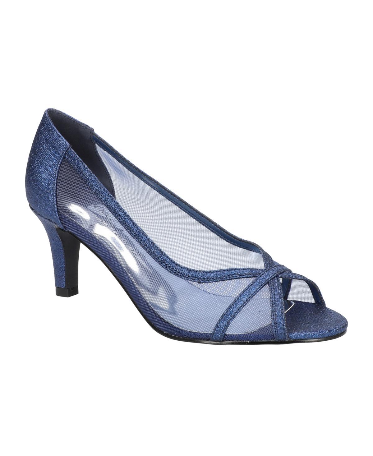 Easy Street Picaboo Women's Pumps, Size: 9 Wide, Blue Glttr Product Image