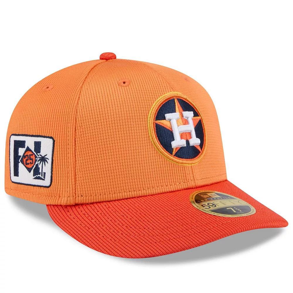 Men's New Era  Orange Houston Astros 2025 Spring Training Low Profile 59FIFTY Fitted Hat, Size: 7 5/8 Product Image