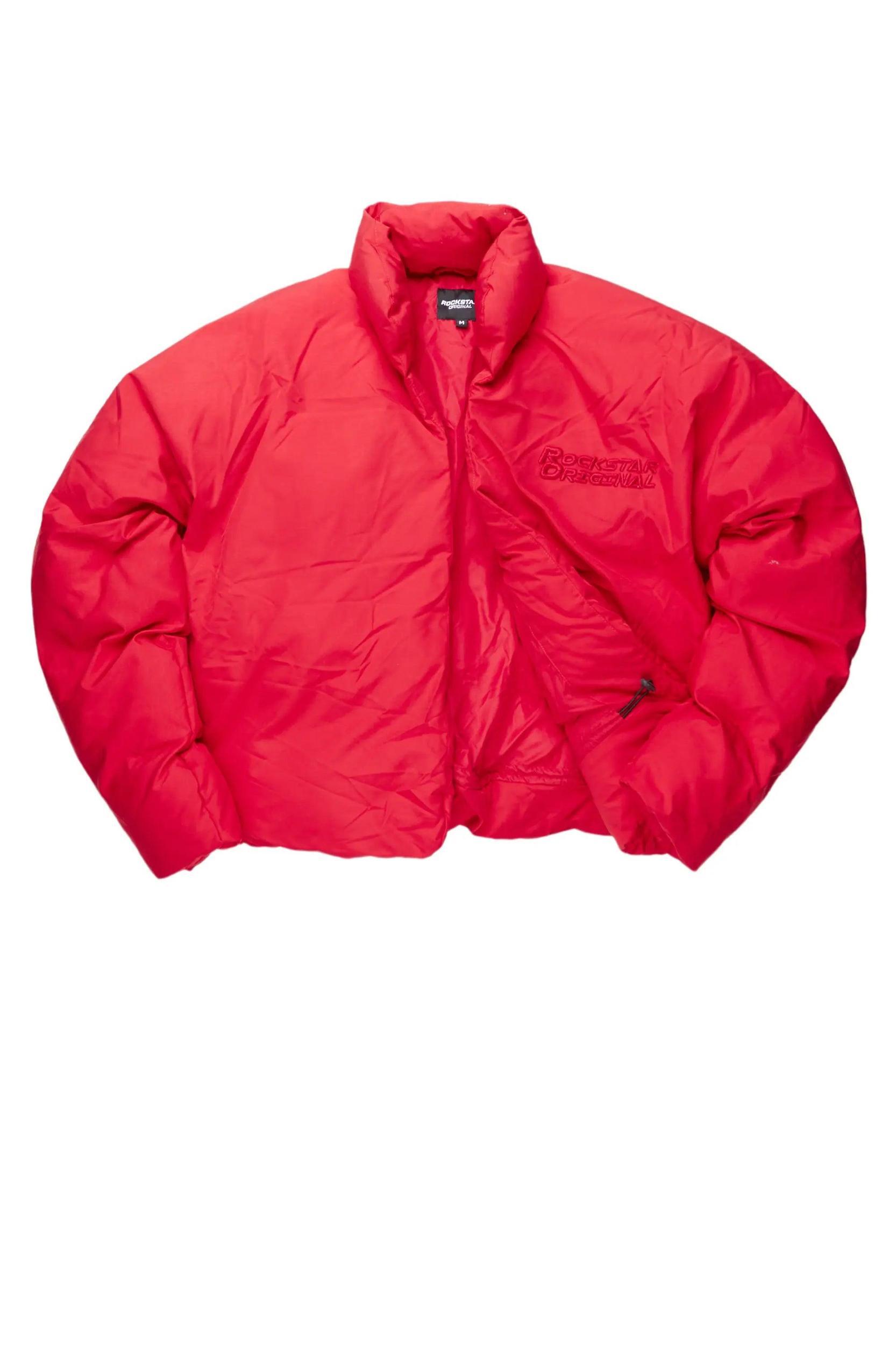 Damien Red Puffer Jacket Male Product Image