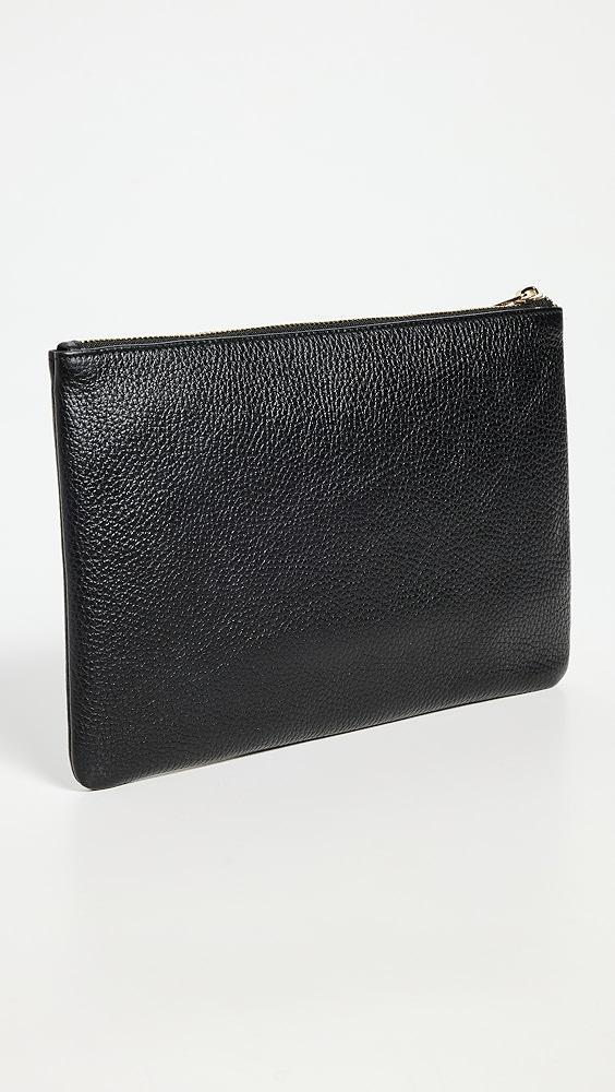 ANINE BING Lili Black Pebbled Pouch | Shopbop Product Image