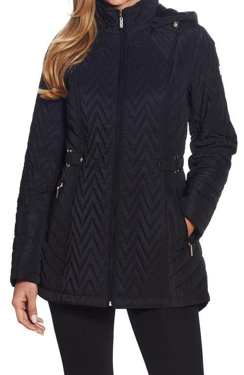 Womens Gallery Hooded Quilted Jacket Product Image