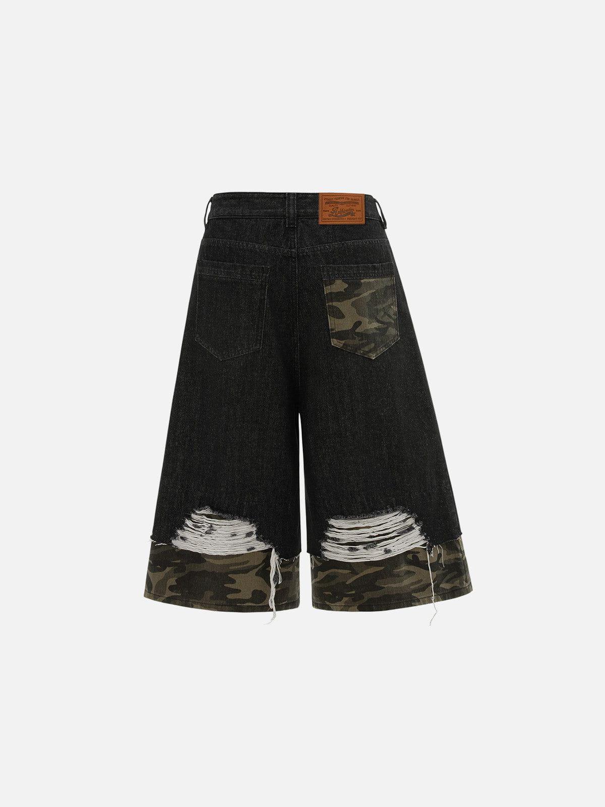 Aelfric Eden Camouflage Patchwork Longline Jorts Product Image