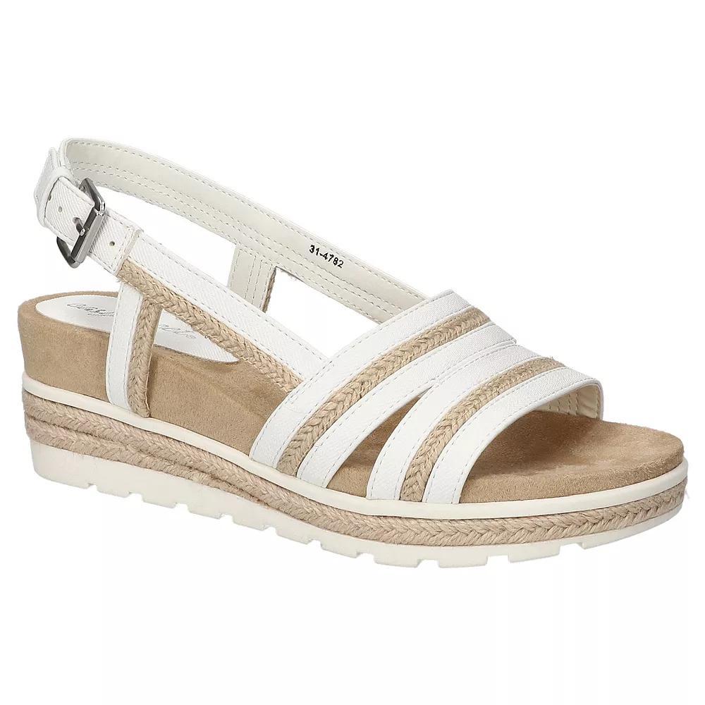 Easy Street Mel Slingback Women's Wedge Sandals, Size: 9, White Product Image