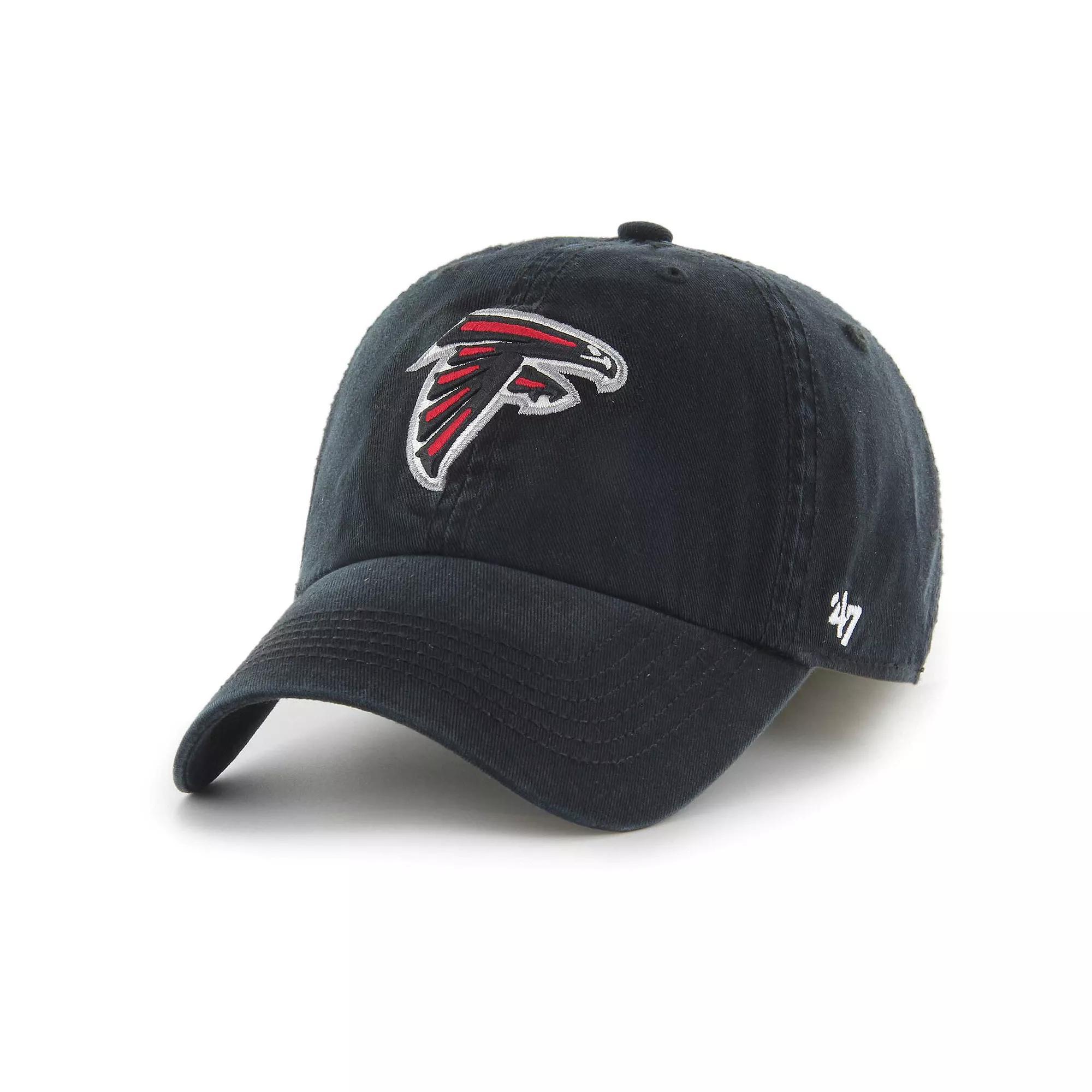 Men's '47 Black Atlanta Falcons Franchise Logo Fitted Hat, Size: Small Product Image