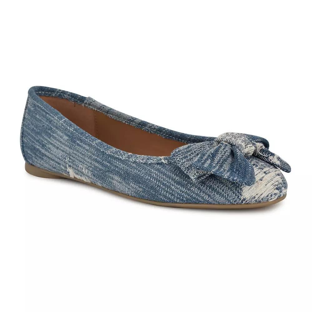 Nine West Veronika Denim Women's Slip-On Ballet Flats, Size: 12, Blue Blue Product Image