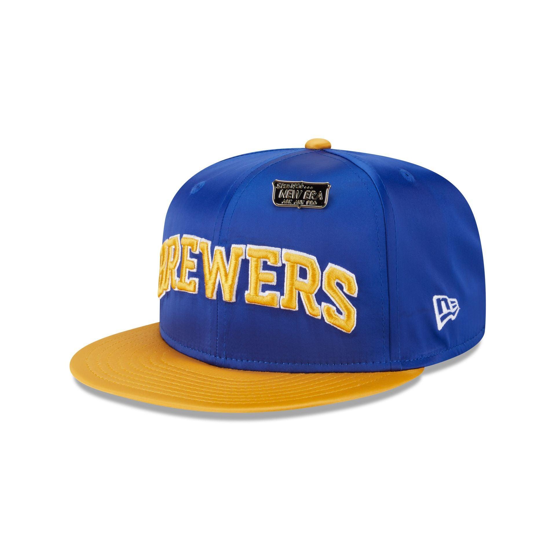 Milwaukee Brewers Satin Pin 9FIFTY Snapback Hat Male Product Image