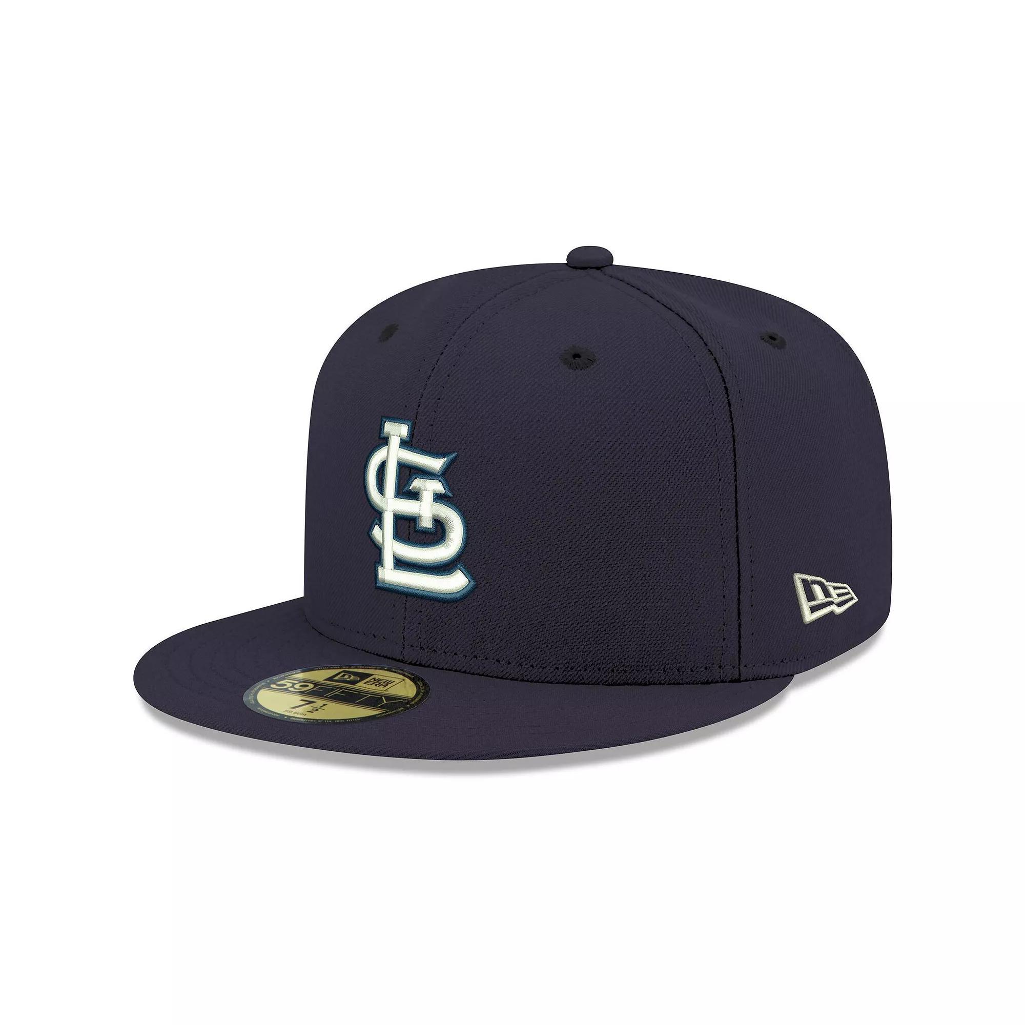 Men's New Era Cardinal St. Louis Cardinals Logo White 59FIFTY Fitted Hat, Size: 7 7/8, Red Product Image