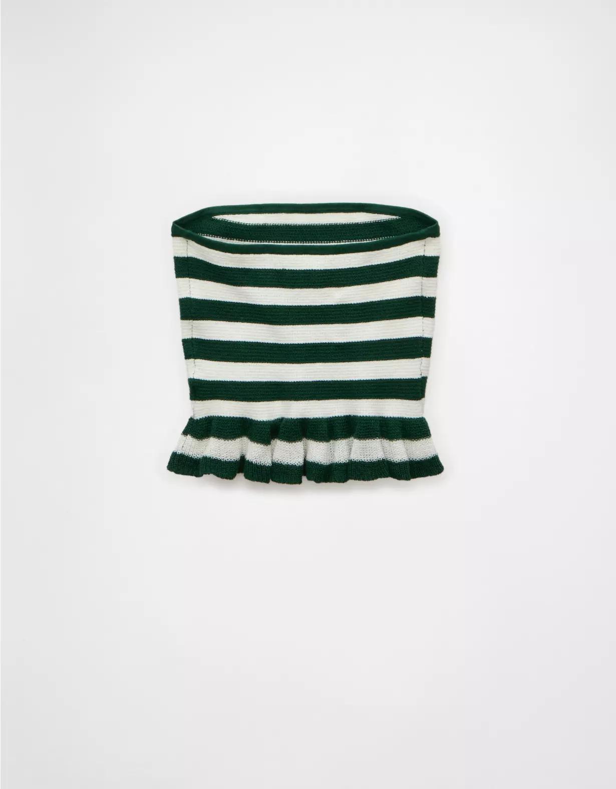 AE Cropped Peplum Sweater Tube Top Product Image