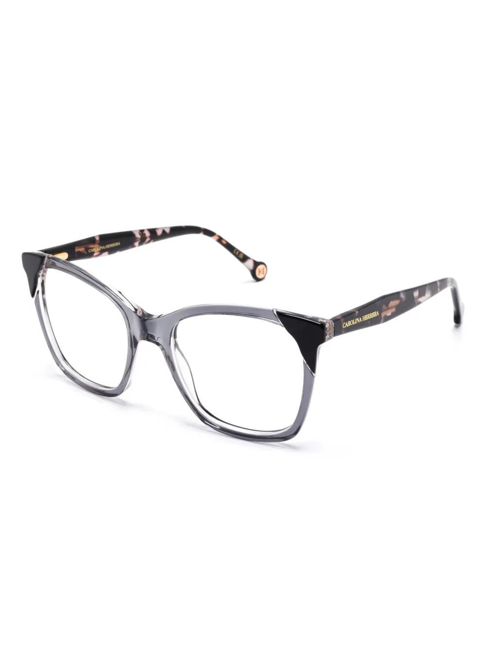 CAROLINA HERRERA Square-frame Glasses In Gray Product Image