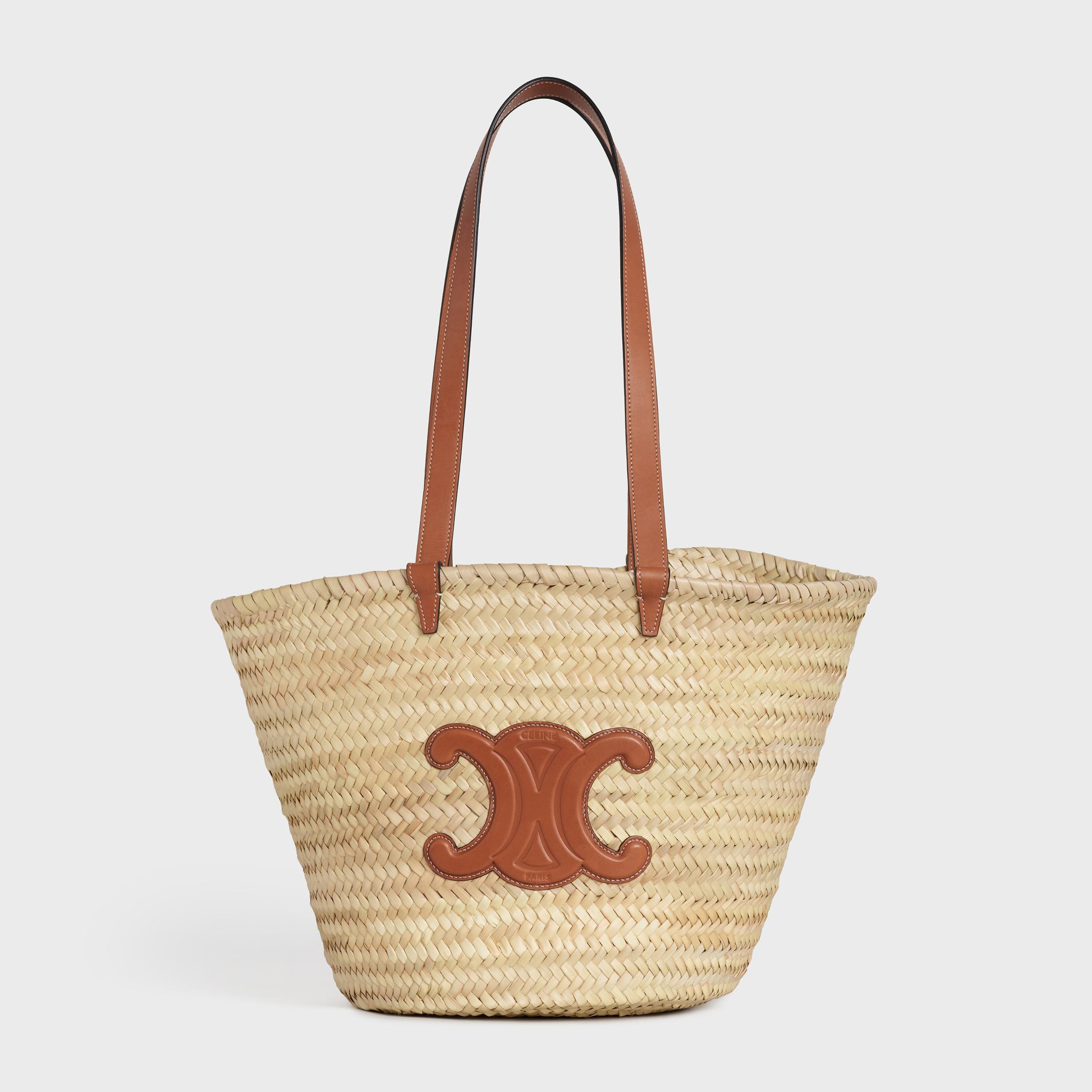 MEDIUM CELINE CLASSIC PANIER IN palm leaves and Calfskin Product Image