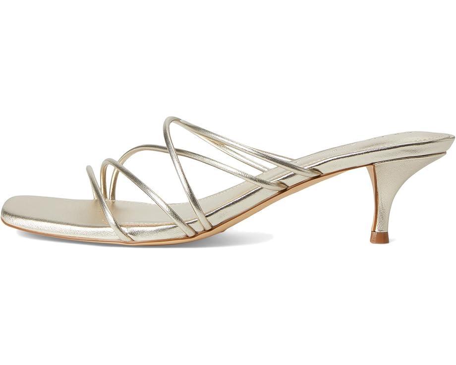 Carolina Metallic Leather Kitten Heel Sandals Product Image
