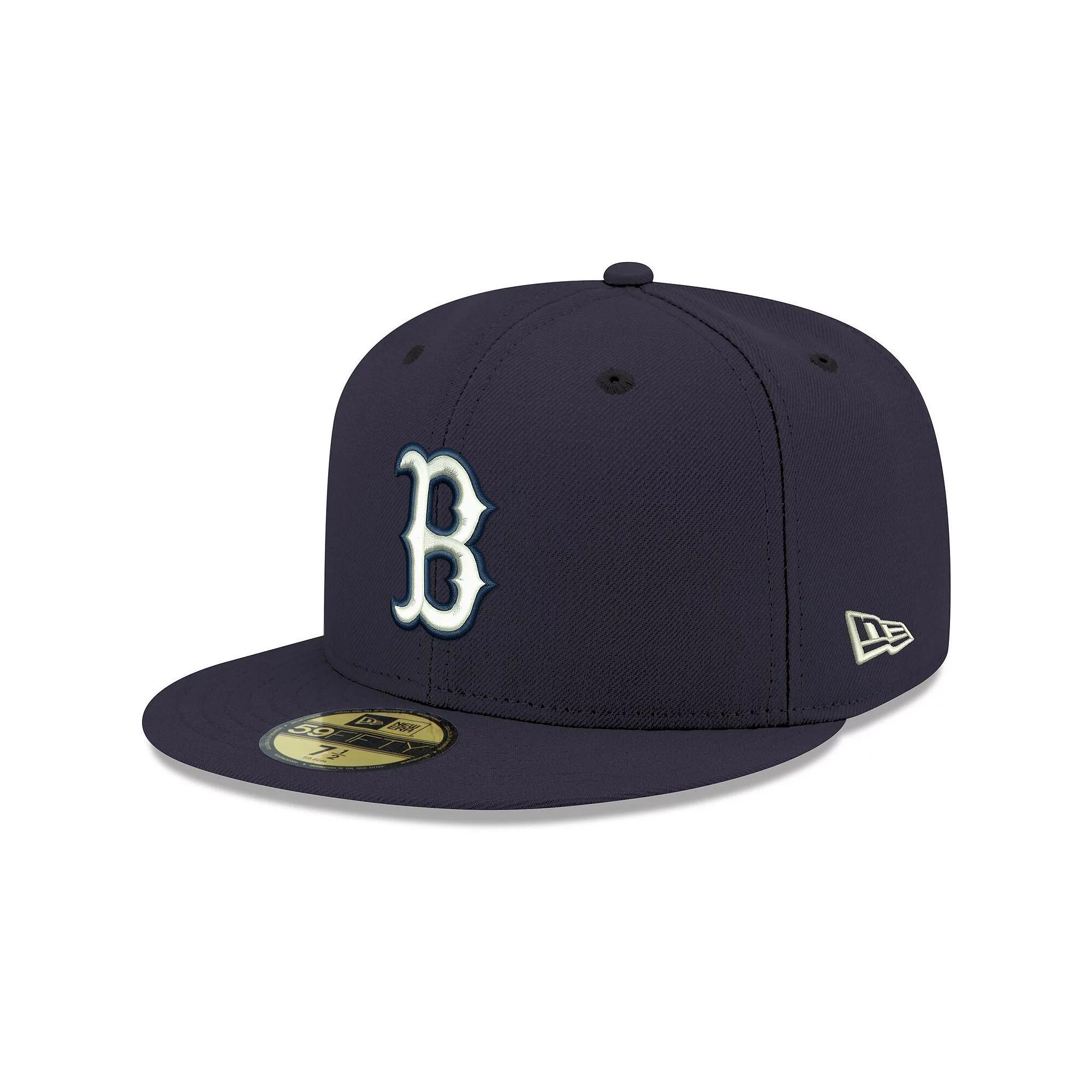 Mens New Era Miami Heat & White Logo 59FIFTY Fitted Hat Product Image