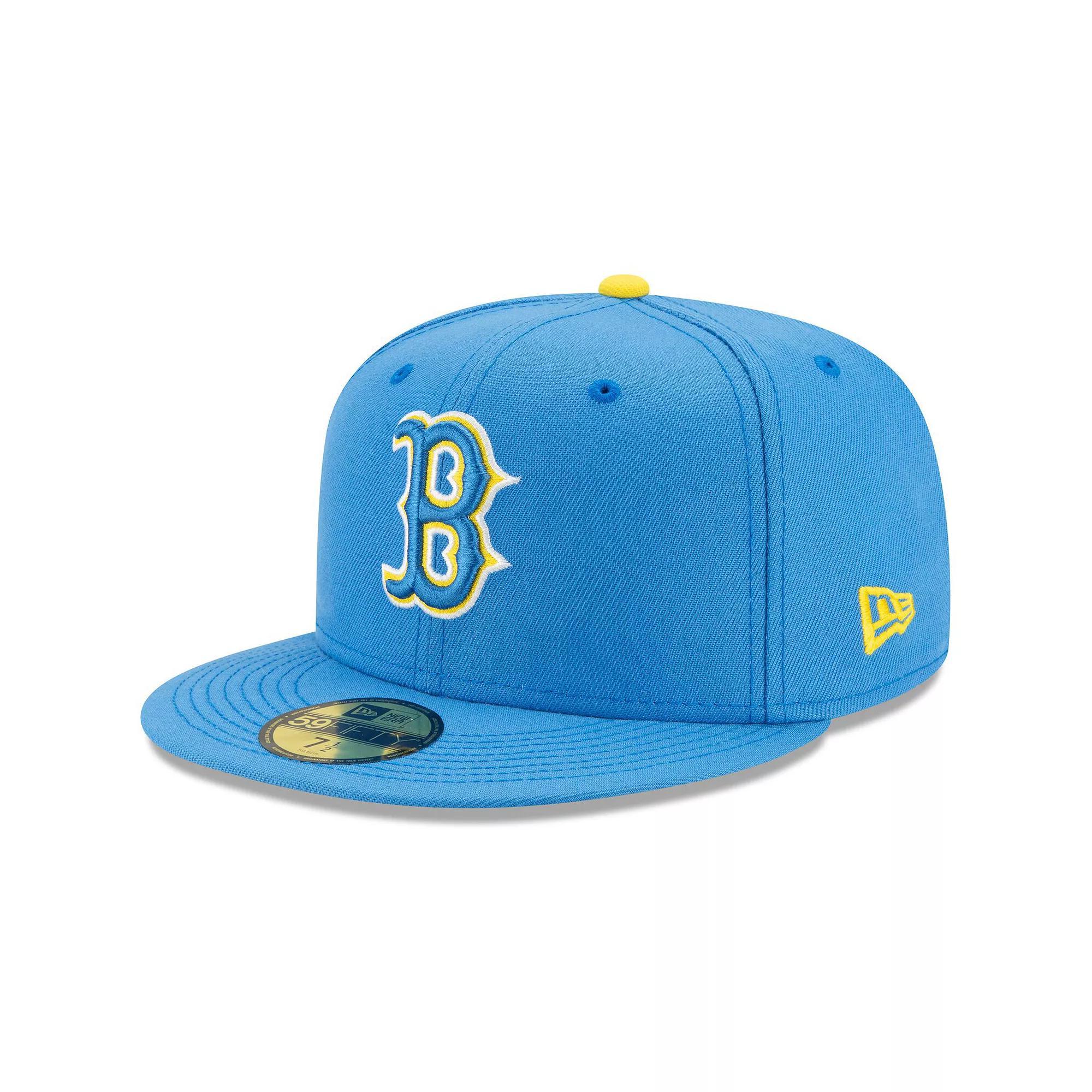 Men's New Era Light Blue Boston Red Sox 2021 City Connect 59FIFTY Fitted Hat, Size: 8 Product Image