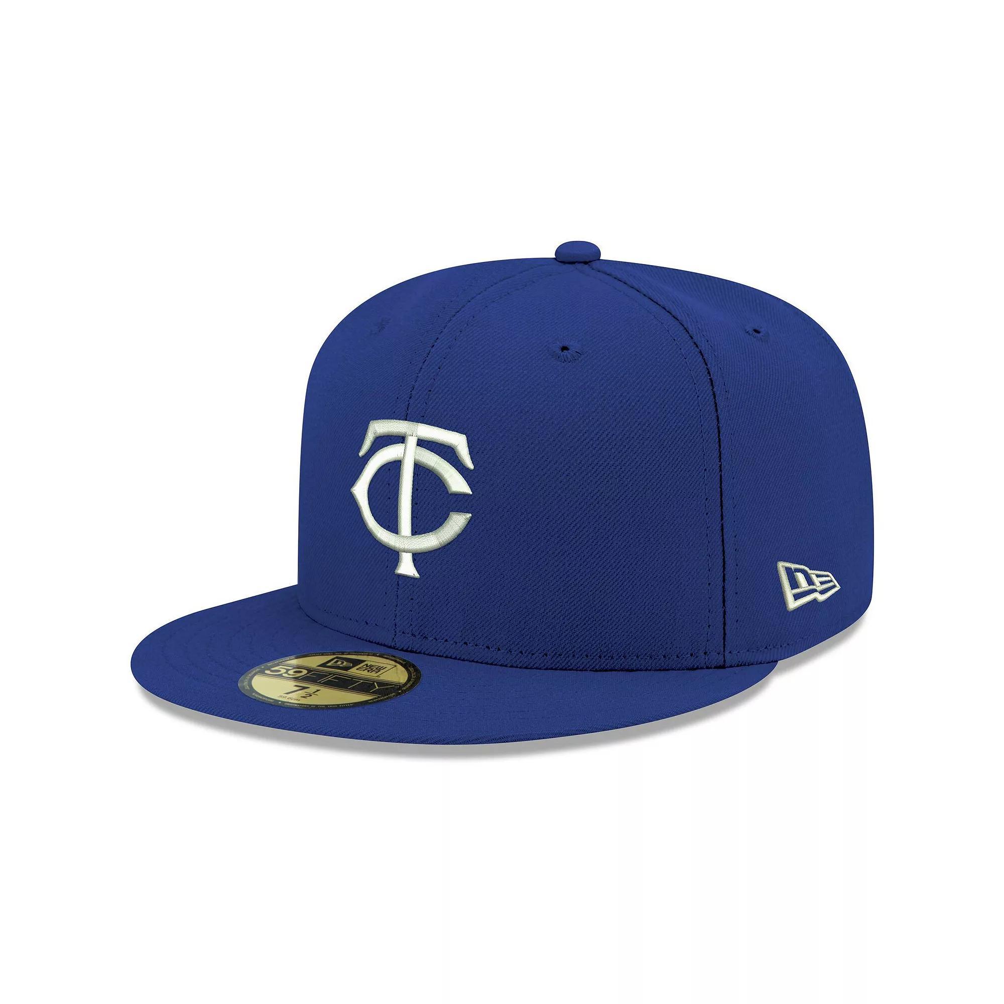 Men's New Era Navy Minnesota Twins White Logo 59FIFTY Fitted Hat, Size: 8, Blue Product Image