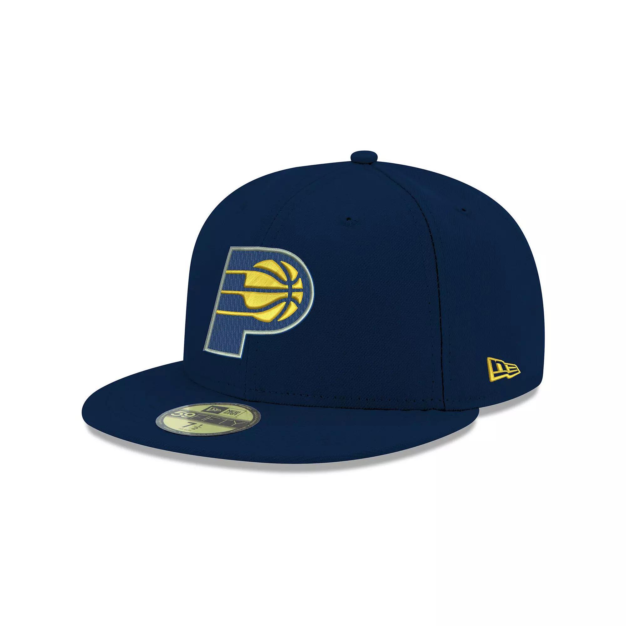 Men's New Era Navy Indiana Pacers Official Team Color 59FIFTY Fitted Hat, Size: 7 3/4, Blue Product Image