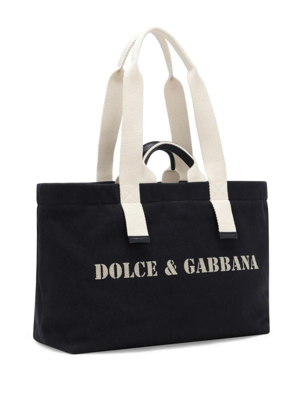 logo-print canvas shoulder bag Product Image