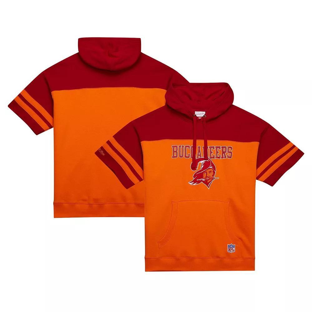Mens Mitchell & Ness Tampa Bay Buccaneers Off Field Vintage Logo Short Sleeve Pullover Hoodie Product Image