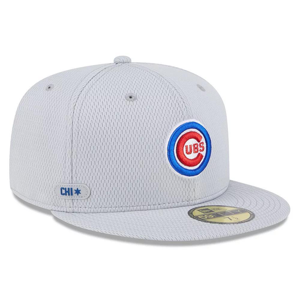 Men's New Era Gray Chicago Cubs 2025 MLB Clubhouse 59FIFTY Fitted Hat, Size: 7 5/8, Grey Product Image