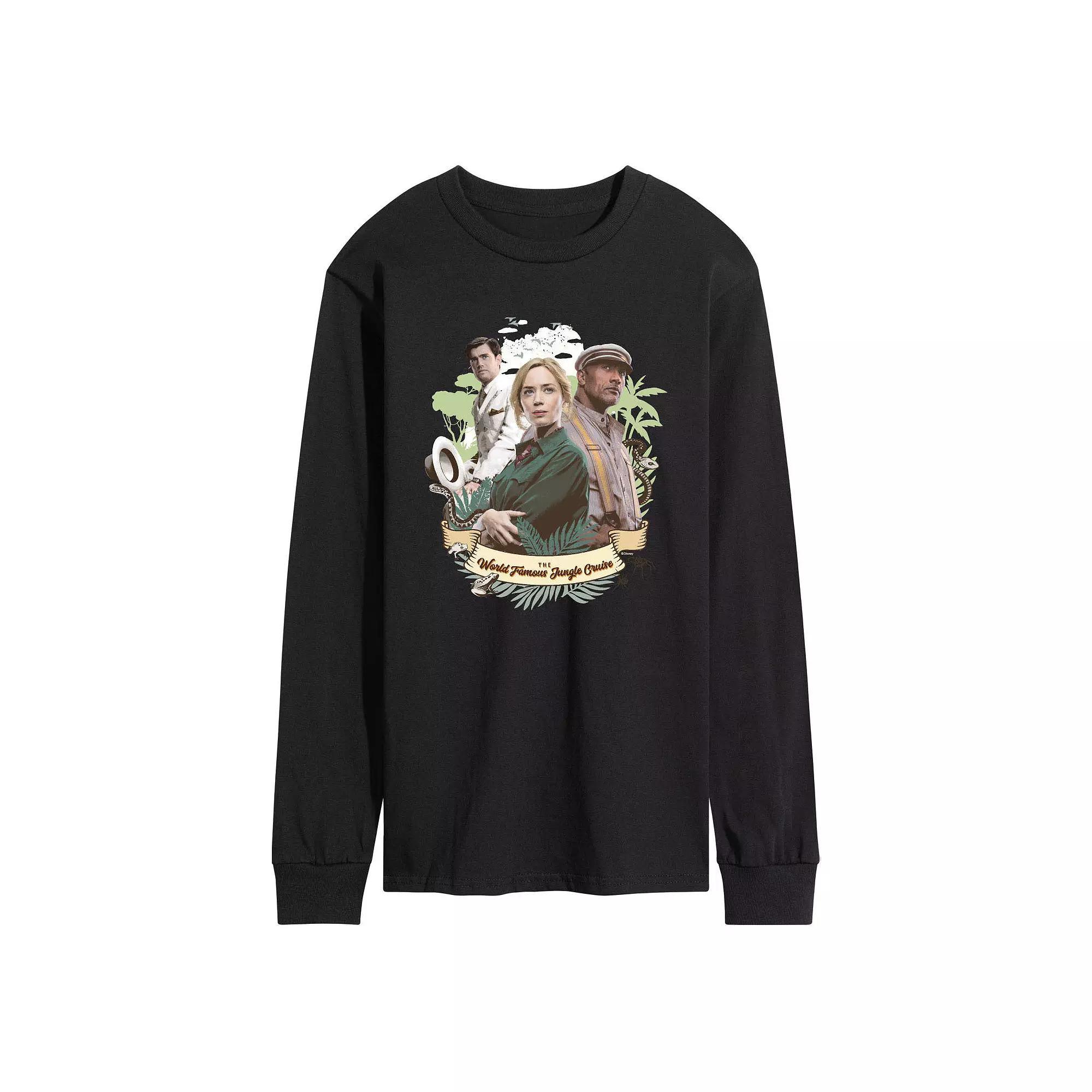 Disneys Jungle Cruise Mens Poster Long Sleeve Graphic Tee Product Image