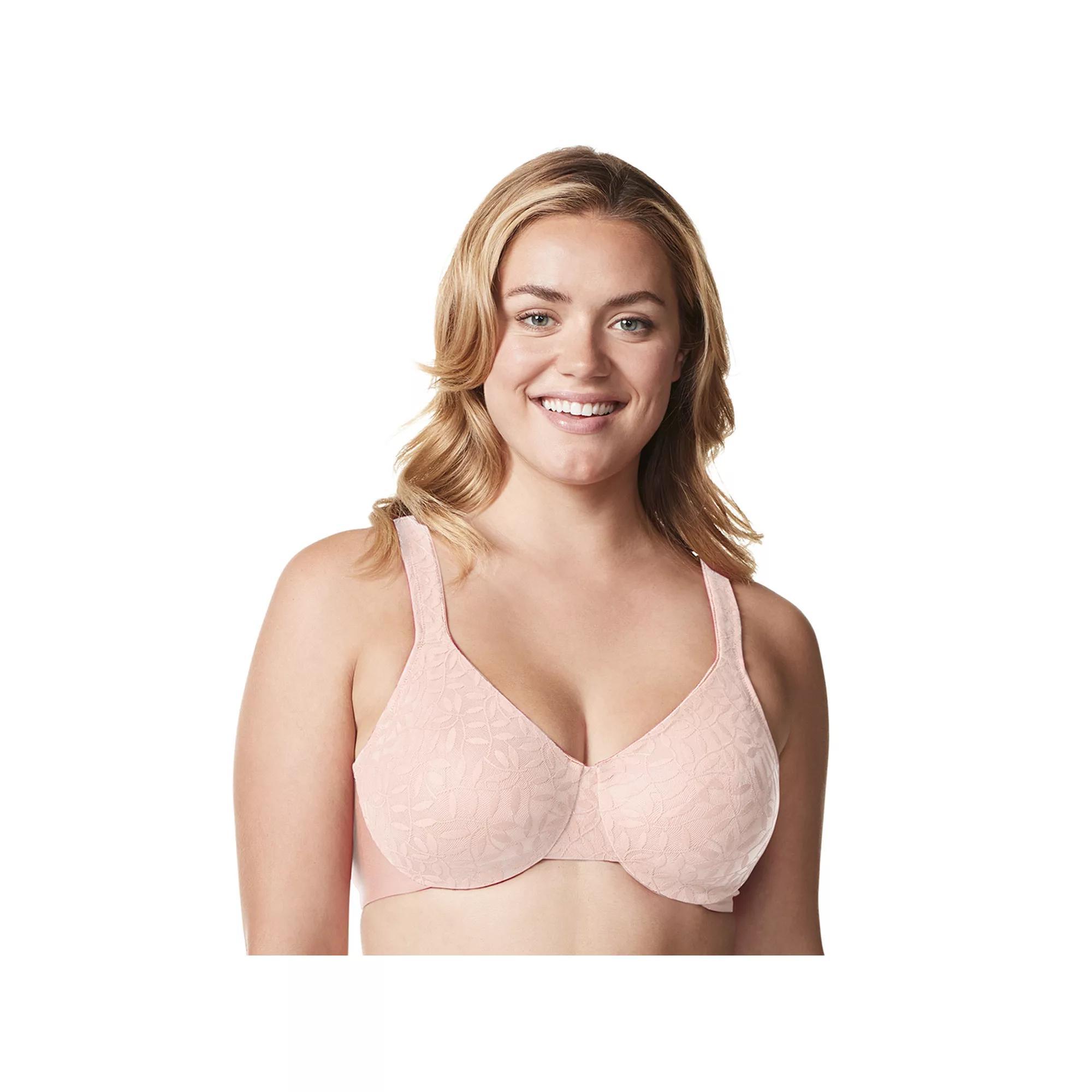 Olga® by Warner's® Sheer Leaves Lace Full-Figure Full-Coverage Minimizer Bra 35519, Women's, Size: 36 Dd, White Product Image