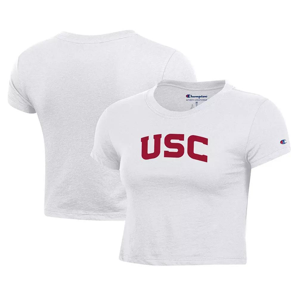 Women's Champion White USC Trojans Core Baby T-Shirt, Size: XXL Product Image