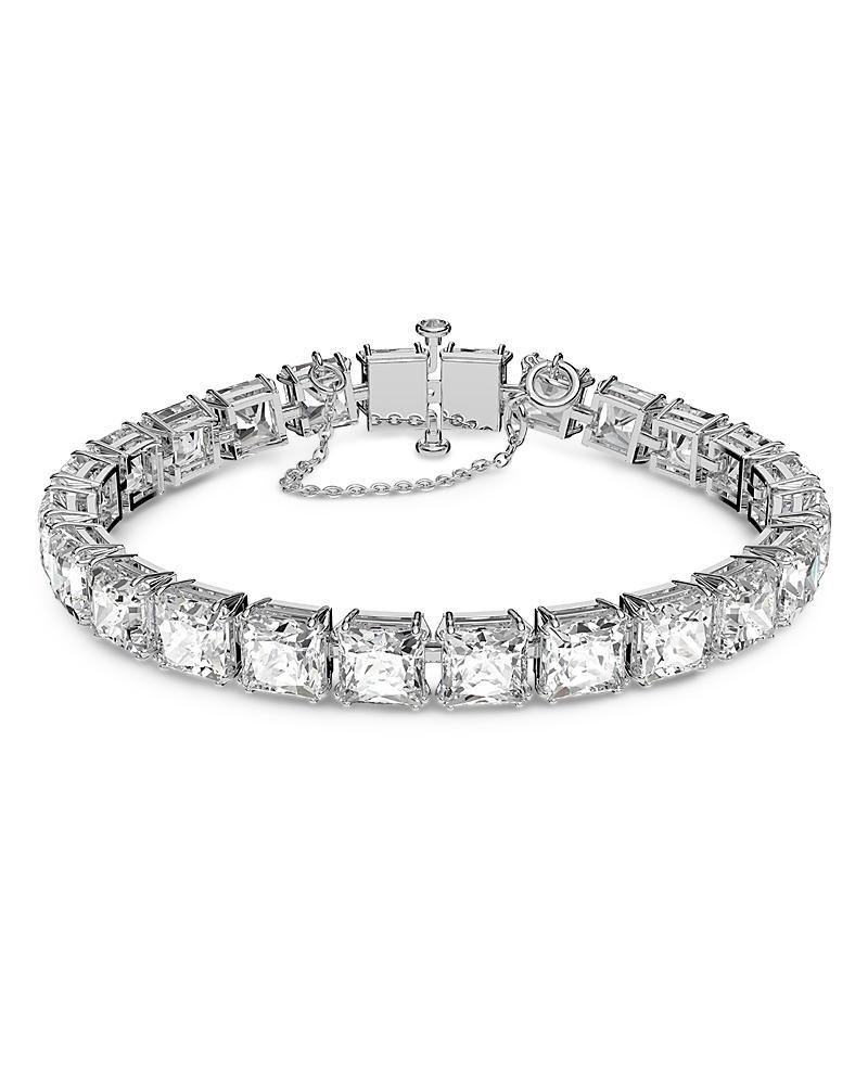 Millenia Rhodium-Plated Square-Cut Crystal Bracelet Product Image