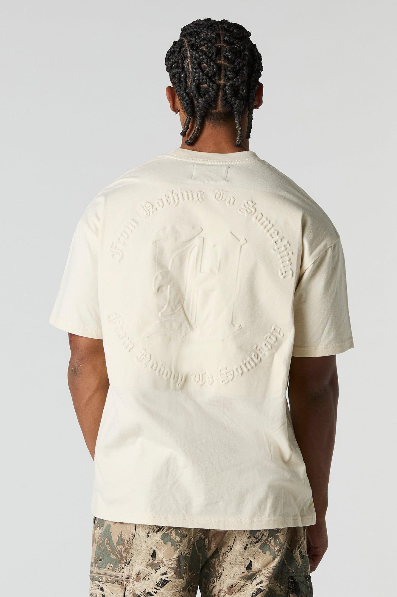 From Nobody To Somebody Embossed T-Shirt Male Product Image