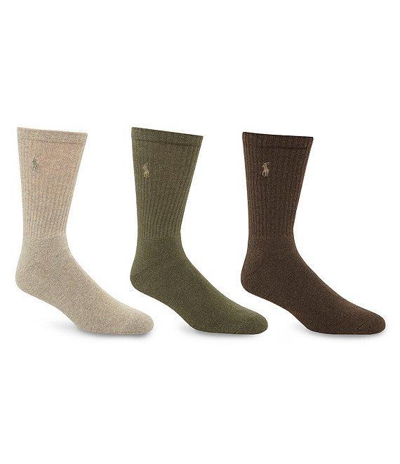 Polo Ralph Lauren Cushioned Rib Crew Socks 3-Pack Product Image