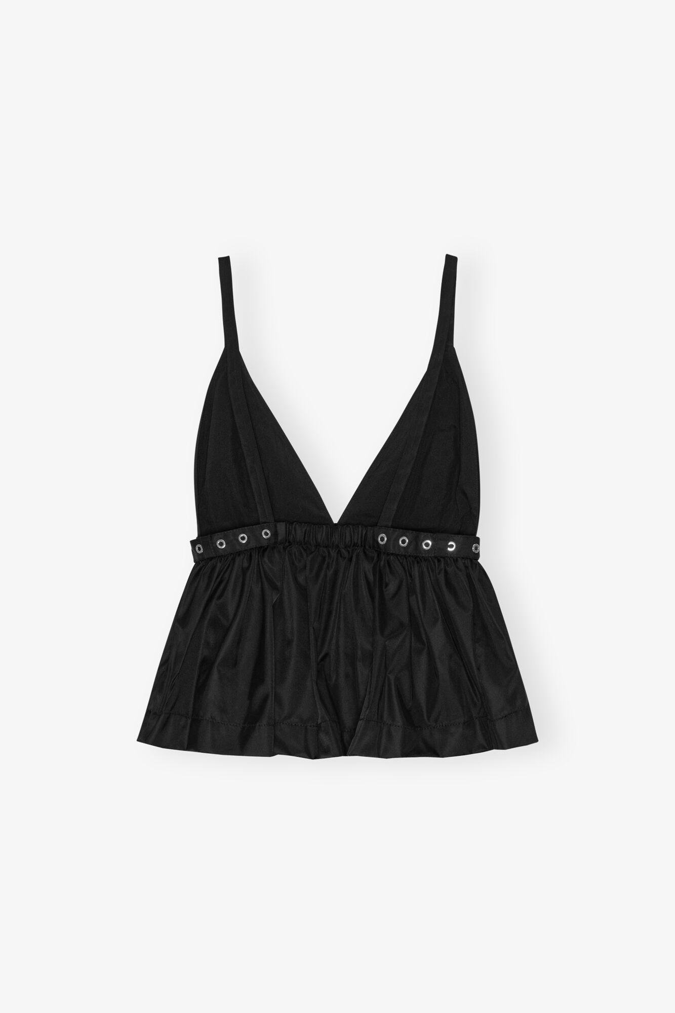 Black Duchesse Nylon Strap Top Product Image