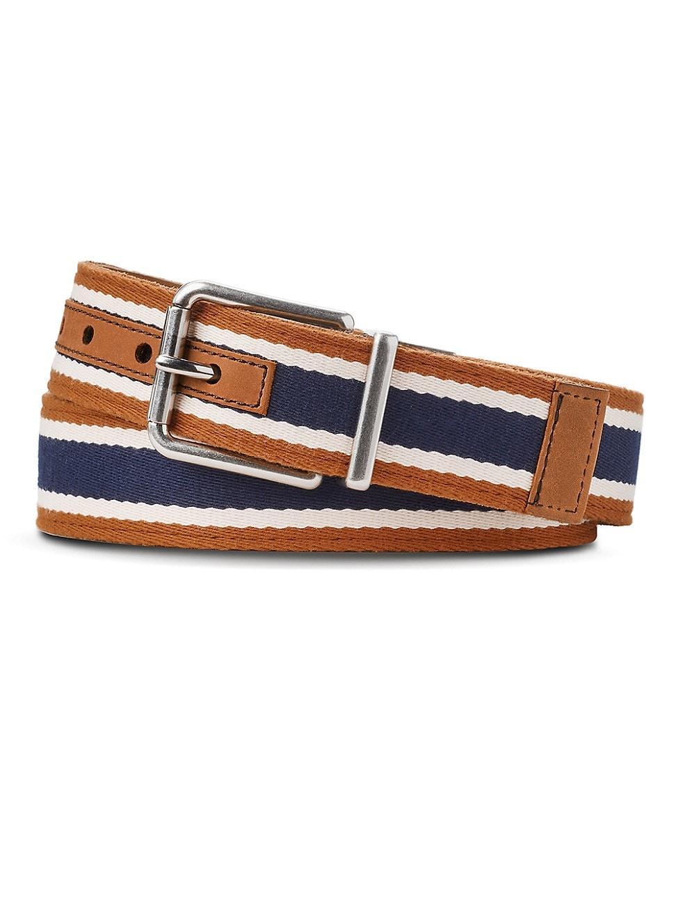 Mens Reversible Webbing Leather Belt Product Image