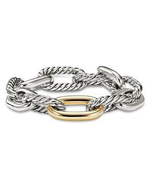 David Yurman Dy Madison Chain Bracelet in Sterling Silver with 18K Yellow Gold, 13.5mm Product Image