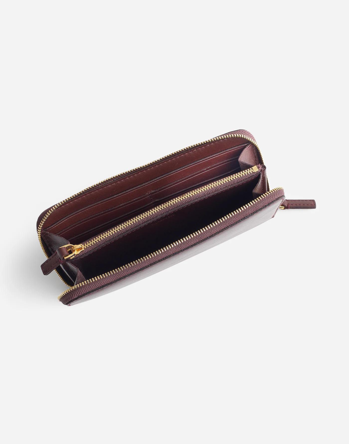 The Essential Continental Zip Wallet in Leather Product Image