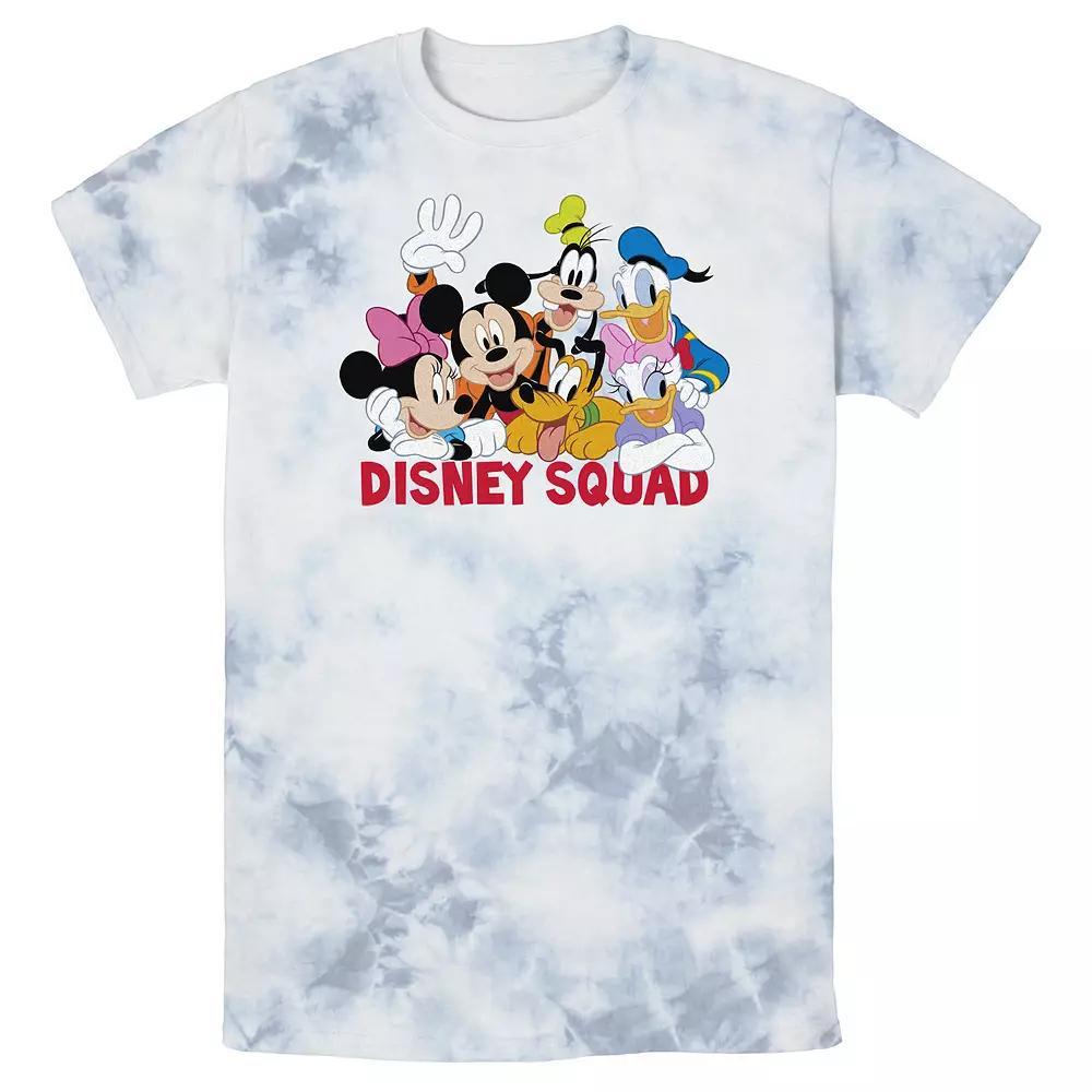 Men's Disney Mickey And Friends Disney Squad Wash Tee, Size: Medium, White Blue Product Image