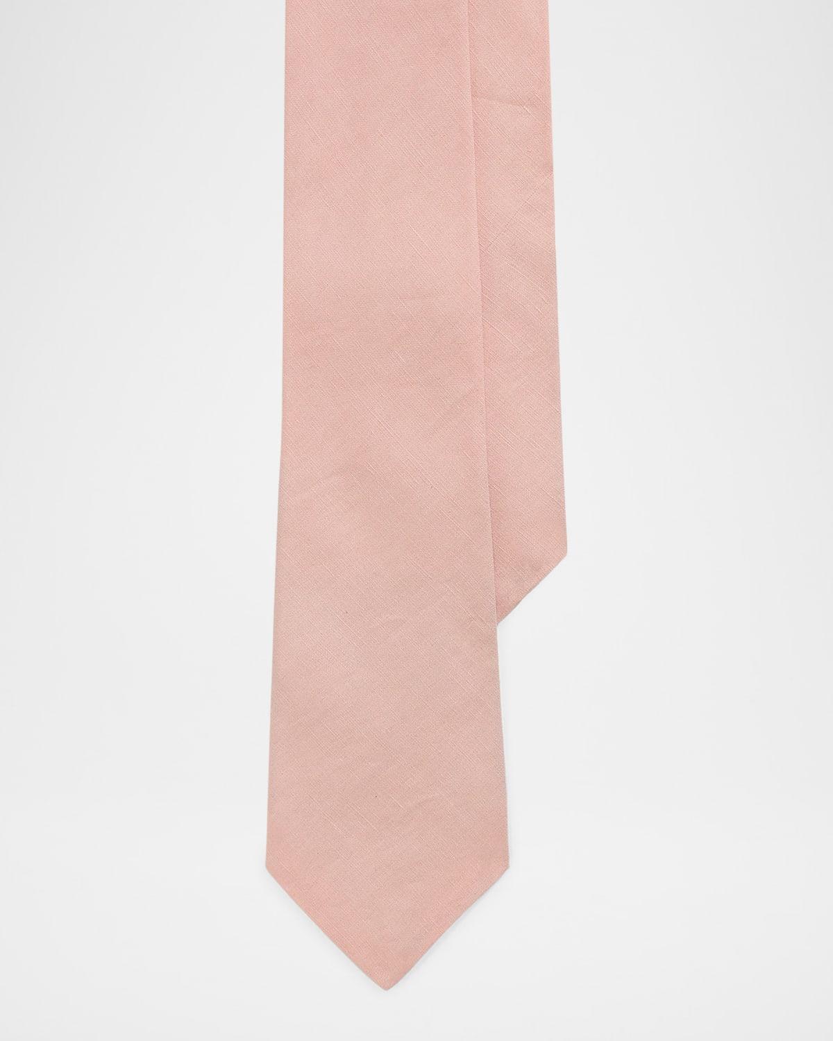 Mens Silk-Linen Textured Tie Product Image