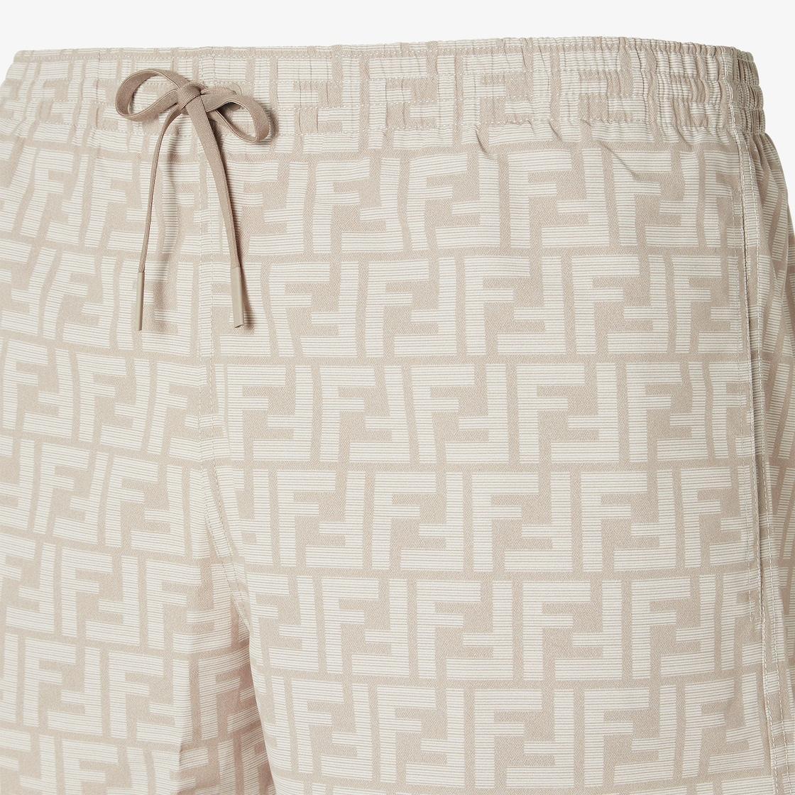 Swim ShortsBeige FF nylon swim shorts Product Image
