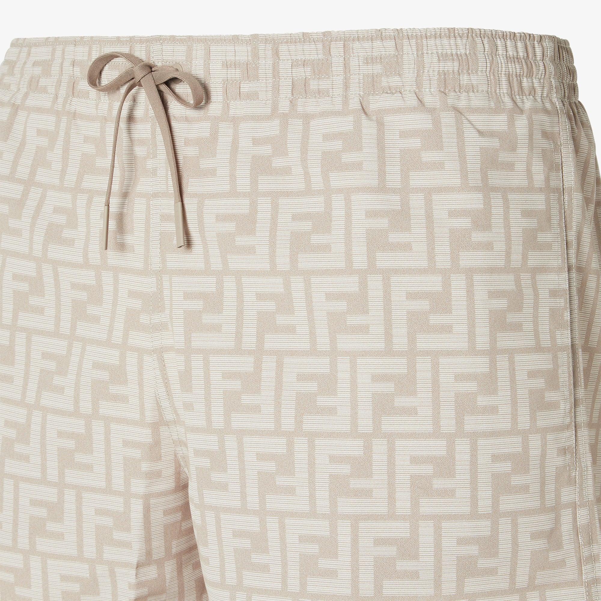 Swim ShortsBeige FF nylon swim shorts Product Image