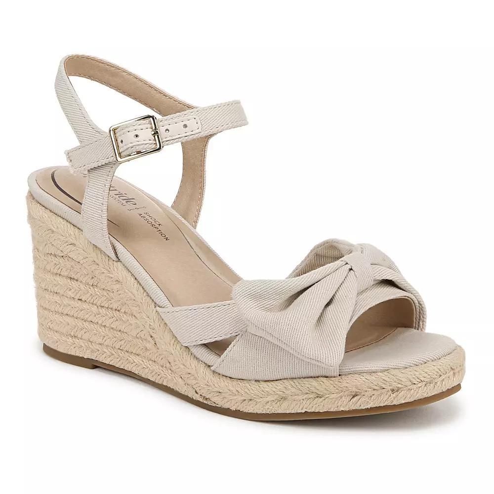 LifeStride Tahlia Women's Espadrille Wedge Sandals, Size: 7.5 Wide, Bone White Fabric Product Image
