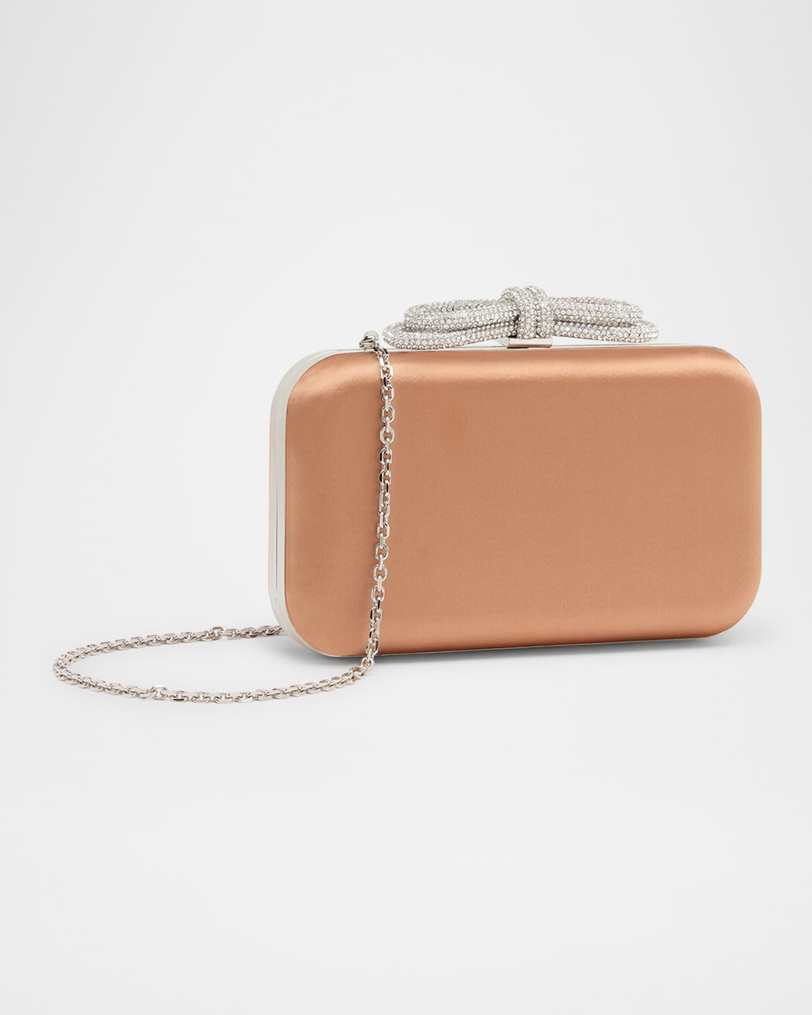 Double Bow Satin Clutch Bag Product Image