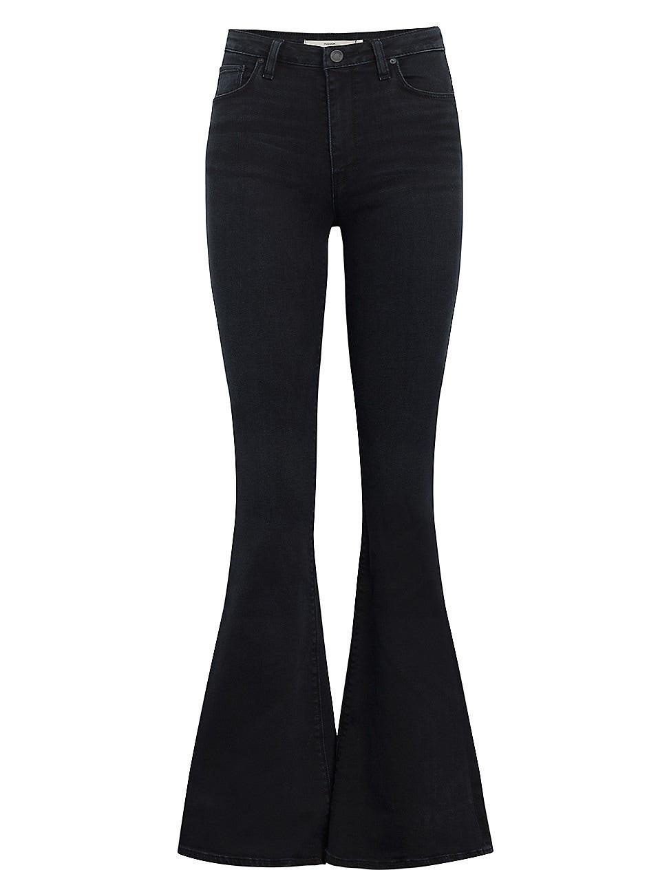 Hudson Jeans Holly High-Rise Flare in Noir (Noir) Women's Jeans Product Image